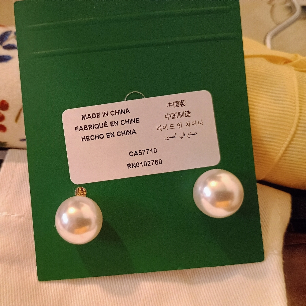 Kate Spade Limited Edition Earrings Bee With Pearl - Picture 4 of 4